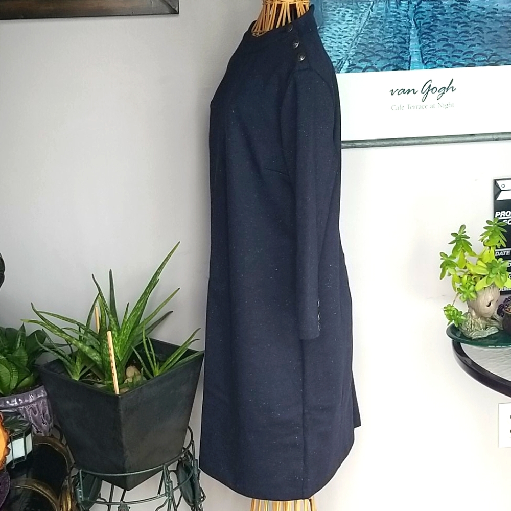Talbots Blue Heathered Shift Dress - Picture 3 of 9